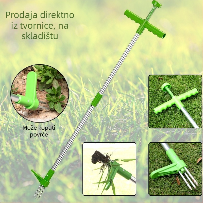 Vrtni alat za uklanjanje korova s aluminijskom cijevi i ABS/PP, ručni alat za uklanjanje korova, Qingcheng Hardware