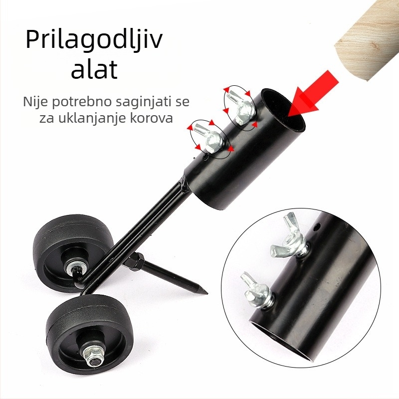 Vrtni alat za uklanjanje korova s aluminijskom cijevi i ABS/PP, ručni alat za uklanjanje korova, Qingcheng Hardware