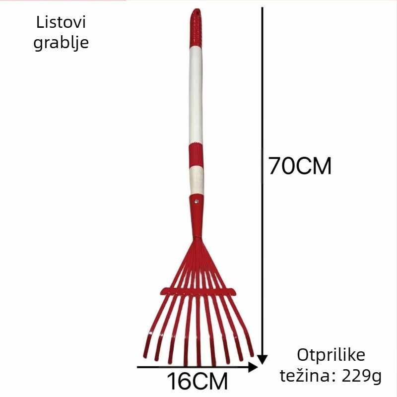 Dječji set lopatica za pijesak i vrtlarenje – metalno tijelo, drška od drveta, težina lopatice 323 g, pogodan za kućnu njegu vrta i vanjske aktivnosti uz more