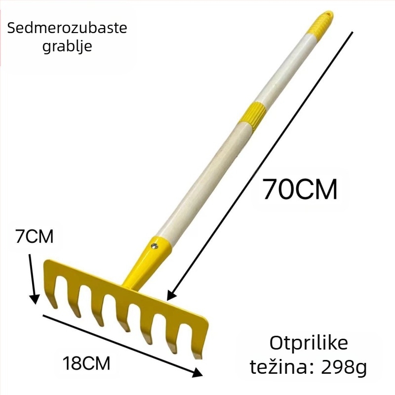 Dječji set lopatica za pijesak i vrtlarenje – metalno tijelo, drška od drveta, težina lopatice 323 g, pogodan za kućnu njegu vrta i vanjske aktivnosti uz more