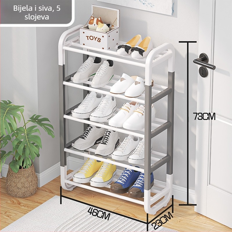 Regal za cipele u I-oblika, 5 slojeva, DIY montaža, materijal: plastika i željezo, moderni minimalistički stil, marka Yale