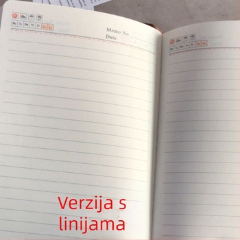 Beležnica s umjetnom kožom, žično povezivanje, Daolin papir, 200 stranica, nostalgični retro stil