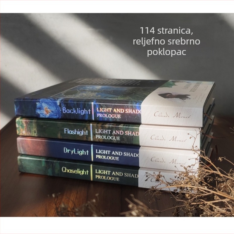 Shimilu bilježnica s tvrdim uvezom, nostalgičnog retro stila, europskog dizajna s ilustracijama Van Gogha i Moneta