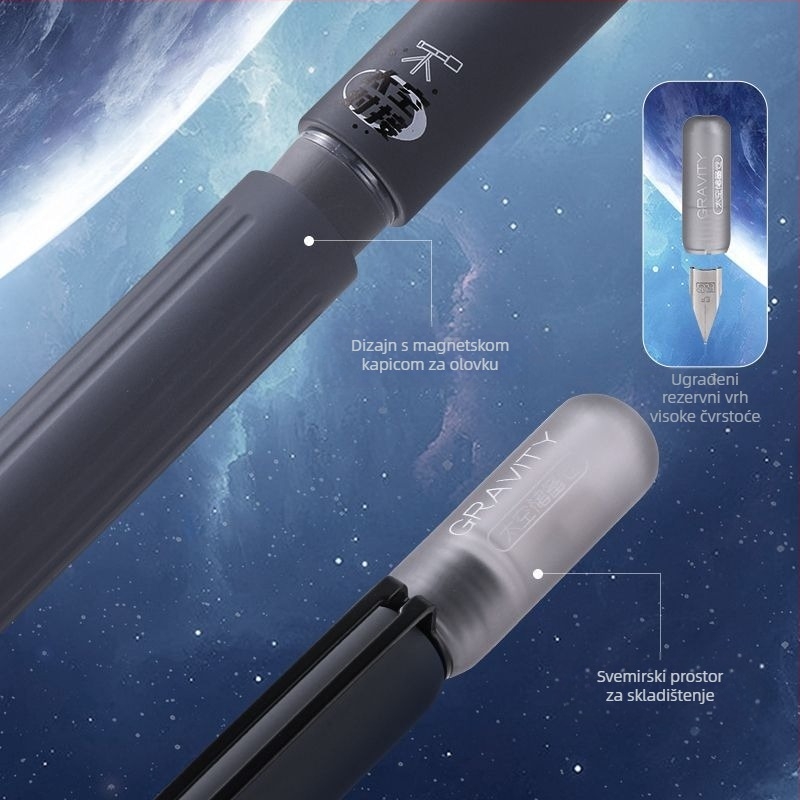 Fontana olovka s kartridžom, EF vrh, iridijumski vrh, magnetska kapica, Space Storage Warehouse model