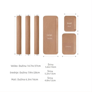 Zaštitni pokrov ručke hladnjaka; Materijal: PU + Velcro tkanina; Glavni materijal: PU (50%); Podmaterijal: poliester (50%); Stil: nordijski