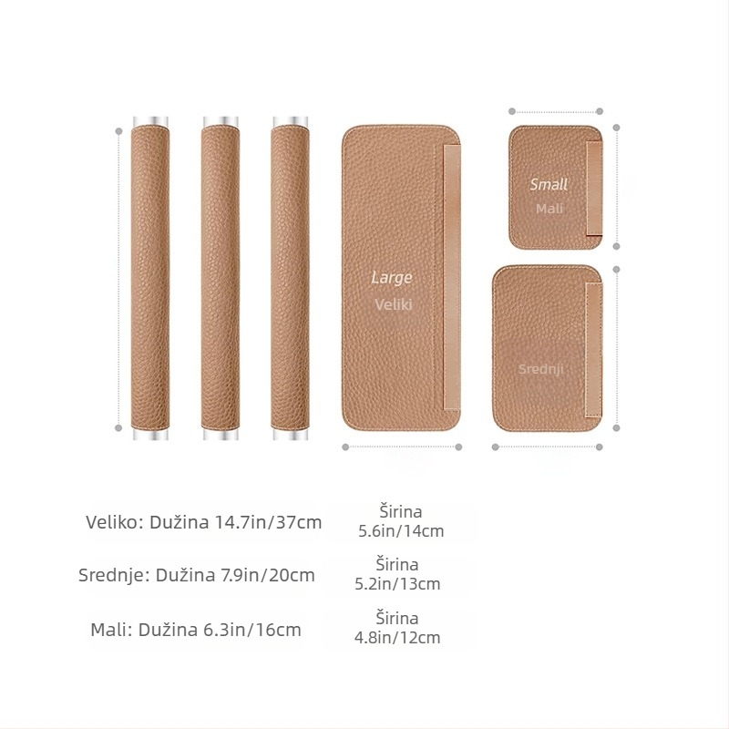 Zaštitni pokrov ručke hladnjaka; Materijal: PU + Velcro tkanina; Glavni materijal: PU (50%); Podmaterijal: poliester (50%); Stil: nordijski