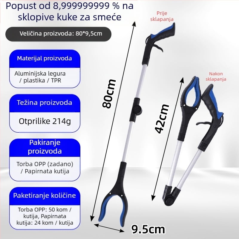 109 Sklopne kliješta za otpad, aluminijska legura, 214 g