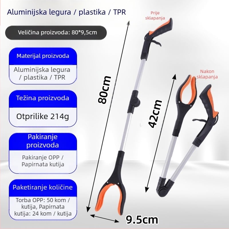 109 Sklopne kliješta za otpad, aluminijska legura, 214 g