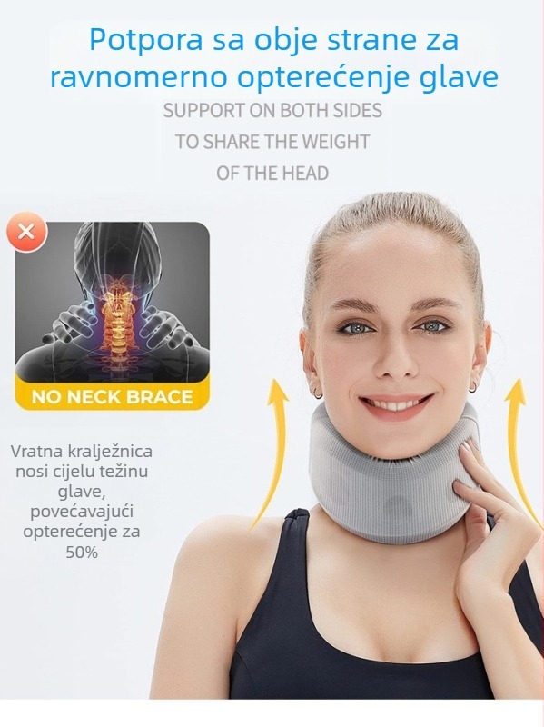 Prozračan najlonski ledeni svila i spužva – vratni štitnik, trodimenzionalna cervikalna trakcija, model YF-JZ026
