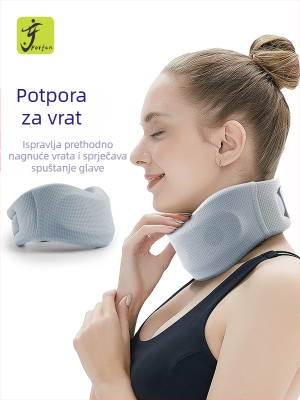 Prozračan najlonski ledeni svila i spužva – vratni štitnik, trodimenzionalna cervikalna trakcija, model YF-JZ026