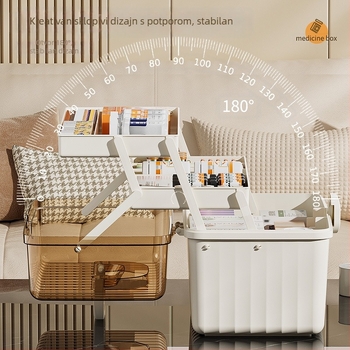 Ormarić za lijekove, 12 pretinaca, plastičan, prijenosan, mogućnost logotipa