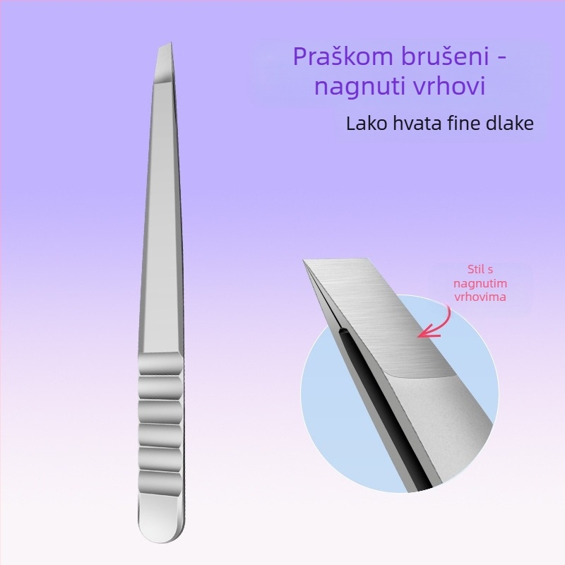 Klešta za obrve od nehrđajućeg čelika — kompaktan alat, 13,5 g