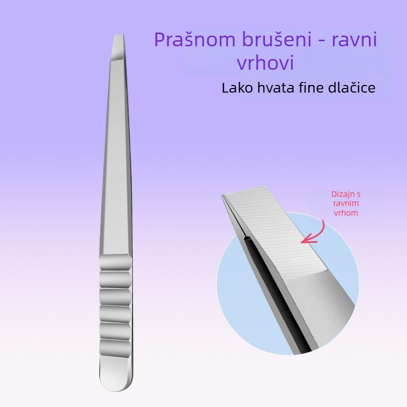 Klešta za obrve od nehrđajućeg čelika — kompaktan alat, 13,5 g