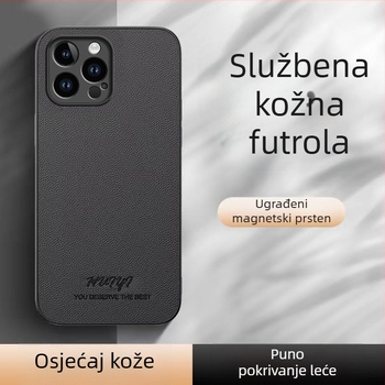 Torbica od umjetne kože s magnetskim držačem za auto, otporna na padove, za iPhone