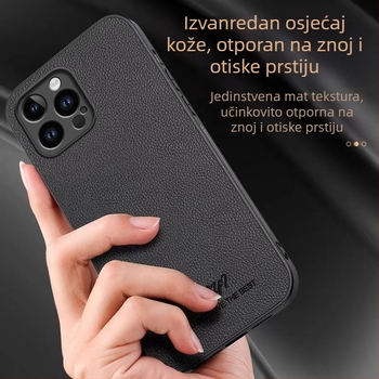 Torbica od umjetne kože s magnetskim držačem za auto, otporna na padove, za iPhone
