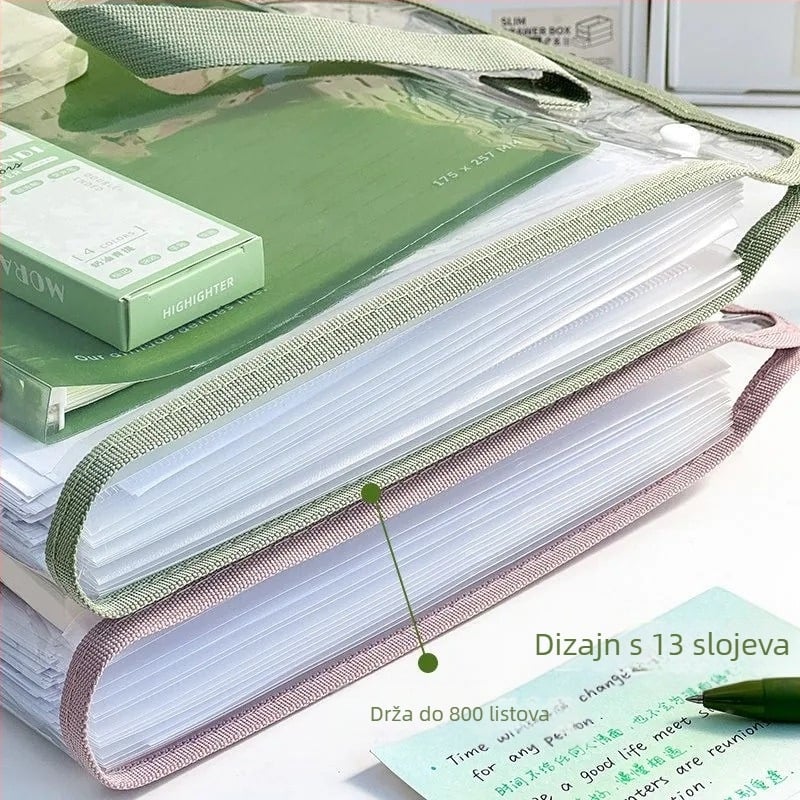 Harmonika organizator dokumenata, model 1031, čvrst plast, 13 pretinaca, mogućnost tiska logotipa