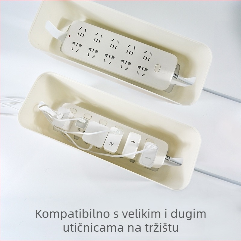 Kabelski organizator za stolni rad (ABS + bambus, japanski stil, kapacitet 1L)