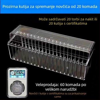 Prozirna stolna kutija za nakit od PS plastike, prašinu štiti, za narukvice i ogrlice, kapacitet 110 L, mogućnost prilagodbe, bez ispisa logotipa