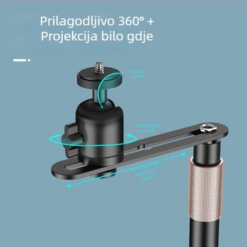 Držač projektora za stolni, noćni i kauč ili sofa – univerzalni metalni nosač s skrivenim šavom, od ugljikova čelika