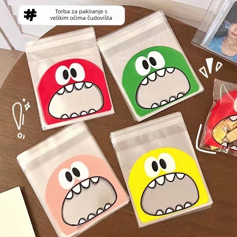 Kangjie OPP plastična samouzatvarajuća vrećica za darovnu ambalažu, pakiranje suhog voća, pečenje i skladištenje; duljina zatvaranja 3 cm