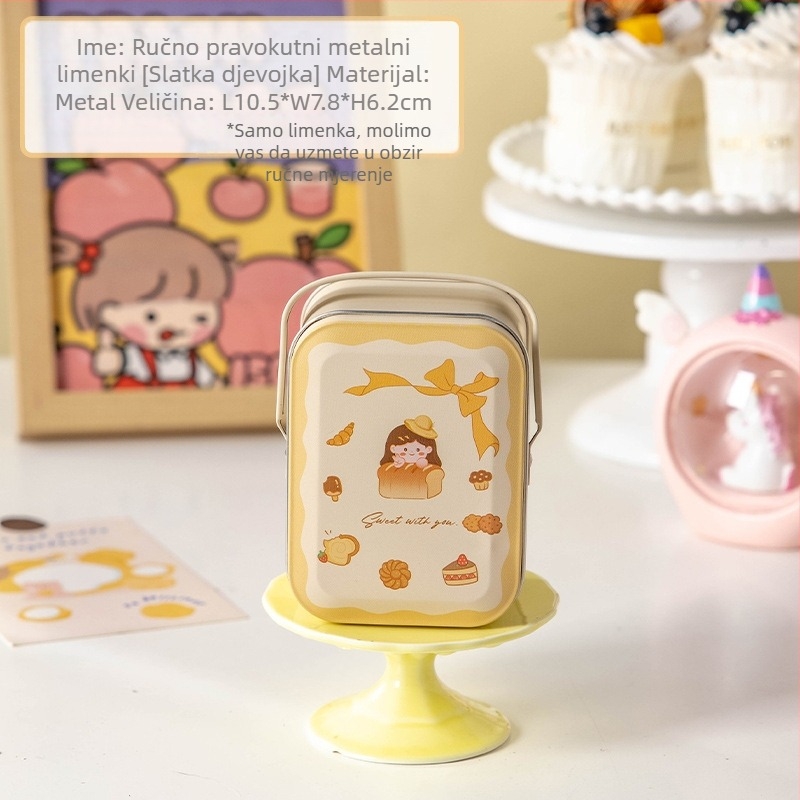 Kutija za skladištenje figura, tinplate, kapacitet 2L, model 201223006, stil nacionalnog trenda