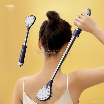 Proširiva višedijelna grebalica za leđa, od nehrđajućeg čelika