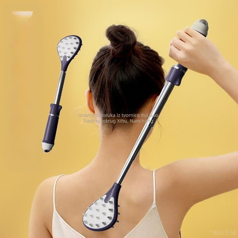 Proširiva višedijelna grebalica za leđa, od nehrđajućeg čelika