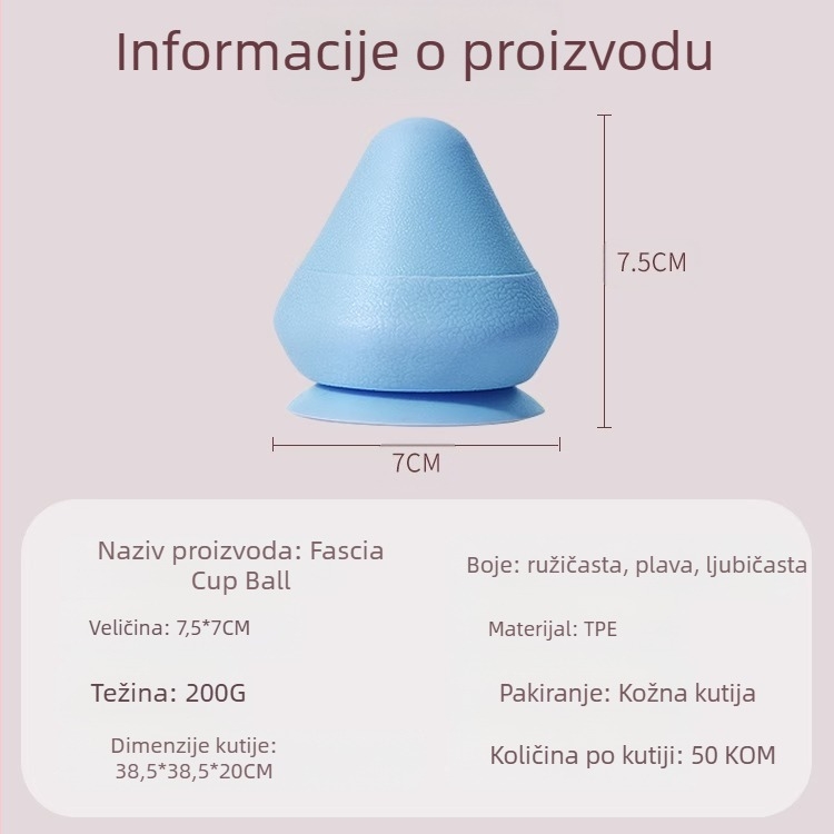 Ručna masažna lopta za fasciju/meridijan — silikon, Chengkai, za zdrav masiranje i opuštanje mišića stopala, vrata, leđa i struka.