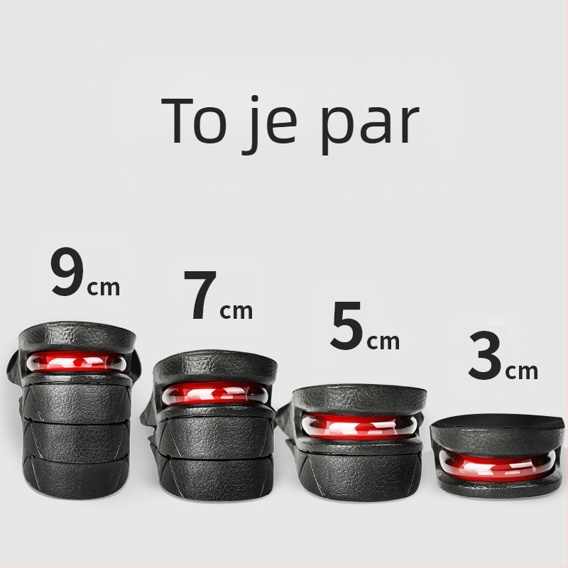 Uložak za obuće s povećanjem visine – PVC, višeslojna konstrukcija, zračni jastučić, cijeli uložak, unisex