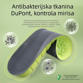 PU sportske uloške za tenisice, visoka elastičnost i apsorpcija udara, memorijska uloška, cijela uloška