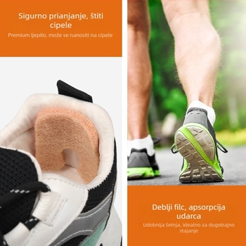 Filc podložak za prednji dio stopala za sandale – pola uloška, metatarzalna podrška, protivklizno i upija znoj