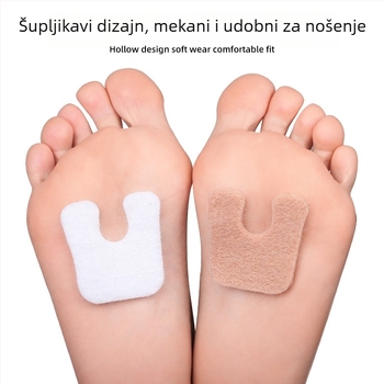 Filc podložak za prednji dio stopala za sandale – pola uloška, metatarzalna podrška, protivklizno i upija znoj