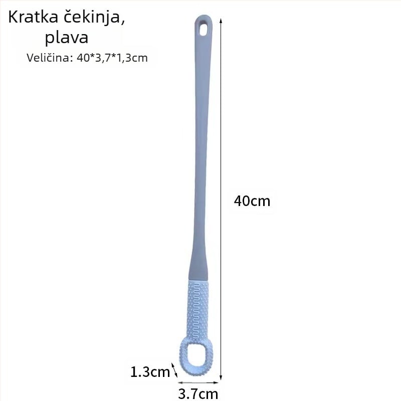 Četka za pranje stopala s dugim drškom, mekanim silikonim vlaknima za čišćenje između prstiju i eksfolijaciju mrtve kože