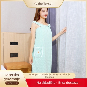 Ženski koralni flis kupaoni halat, apsorbirajući, wrap stil, 100% poliester, 300 g, Princess serija, jesen