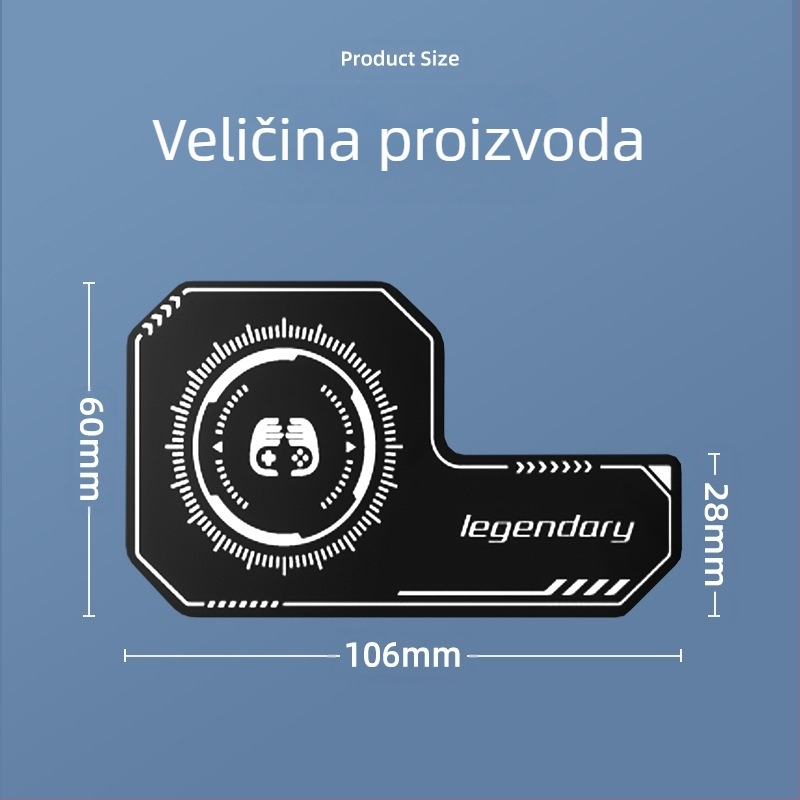 Ploča za hlađenje za pametne telefone s poluvodičkom hlađenjem površine i pojačalom rasipanja topline, konstrukcija od aluminijske ploče + silikagel, 20 g, bežična veza
