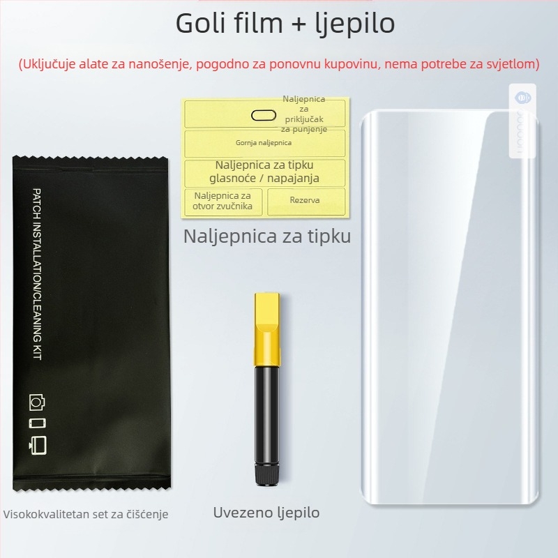 Kaljeno staklo za prednji ekran Samsung S24 Ultra, kompatibilan s S23 Ultra/S22 Ultra, HD jasnost, UV premaz, otporan na otiske prstiju, zaštita od pada