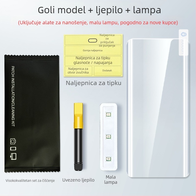 Kaljeno staklo za prednji ekran Samsung S24 Ultra, kompatibilan s S23 Ultra/S22 Ultra, HD jasnost, UV premaz, otporan na otiske prstiju, zaštita od pada