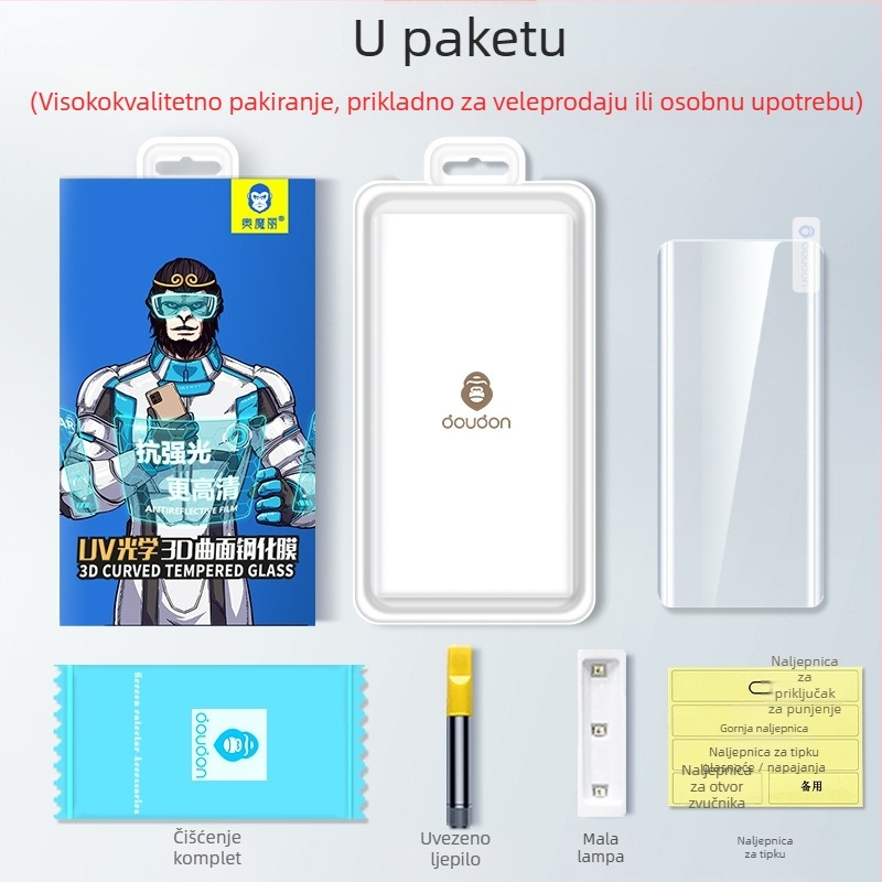 Kaljeno staklo za prednji ekran Samsung S24 Ultra, kompatibilan s S23 Ultra/S22 Ultra, HD jasnost, UV premaz, otporan na otiske prstiju, zaštita od pada