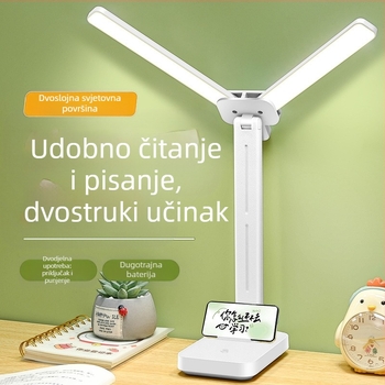 Stolna LED lampa s ugrađenom baterijom, sklopiva za čitanje, zaštita očiju, noćna svjetiljka, dodirno upravljanje