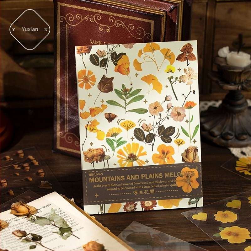 Knjiga naljepnica - PET materijal, retro stil, postupak tiska, Idle language marka