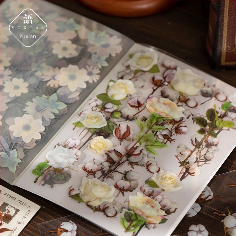 Knjiga naljepnica - PET materijal, retro stil, postupak tiska, Idle language marka