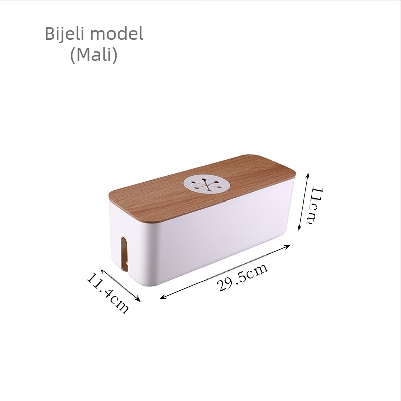 Kutija za organiziranje kablova za stol s skrivenim napajanjem i poklopcem, ABS plast, 1L kapaciteta, Model 33, Zhubaijia