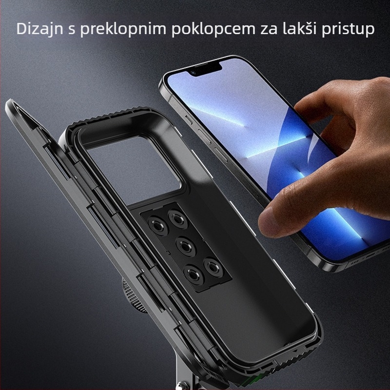 Road Myers vodootporni držač telefona za bicikl, motor i električno vozilo; Materijal: plastika; Univerzalna kompatibilnost s mobitelima; Mogućnost prilagođene privatne oznake