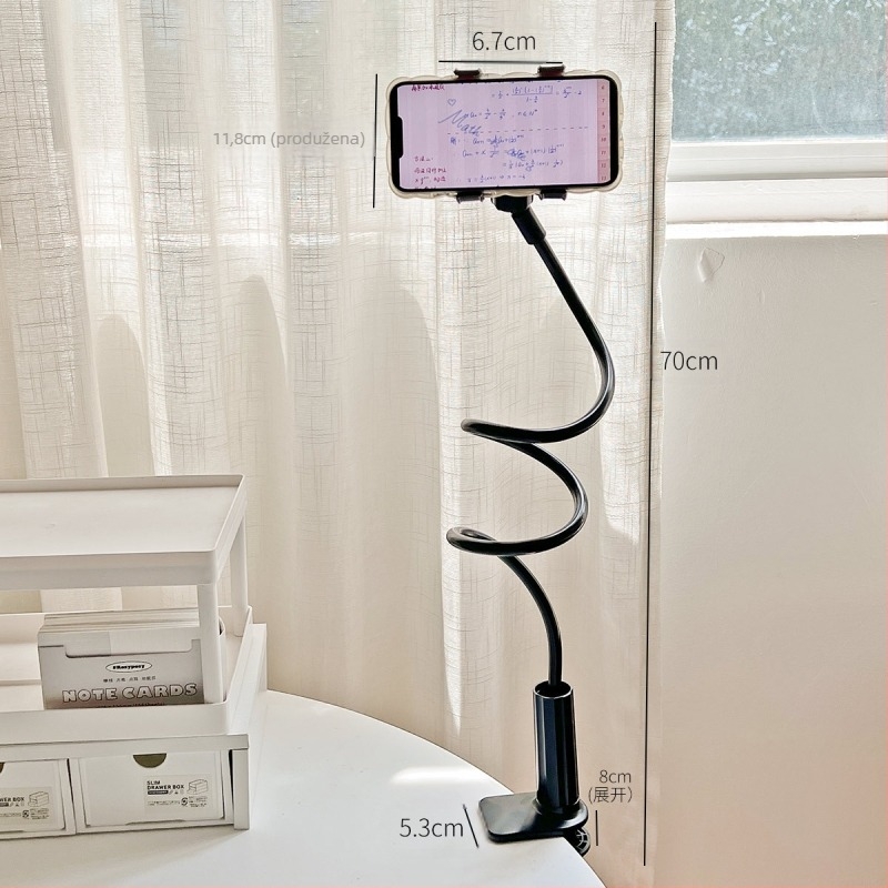 Držač za telefon/tablet na rubu stola, podesiv, universalan, plastičan