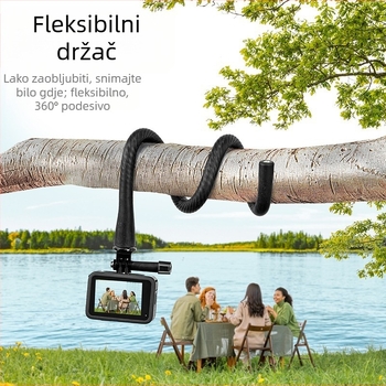Fleksibilni nosač s mogućnošću slobodnog oblikovanja, kompatibilan s GoPro HERO11/12, Insta360 X3/X2 i pametnim telefonom
