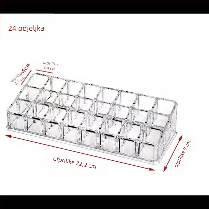 Three Ant Kutija za pohranu uljnih pastelnih – Prozirni stolni organizator s ladicom, od plastike, kapacitet 1 L, s poklopcem, za školske potrepštine i kozmetiku