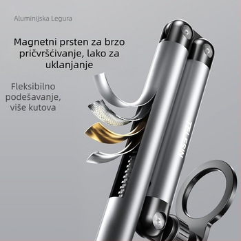 TELESIN Podna držač za telefon za live video uz MagSafe — magnetska stezaljka, aluminijska legura, univerzalni dizajn