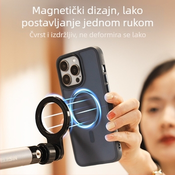 TELESIN Podna držač za telefon za live video uz MagSafe — magnetska stezaljka, aluminijska legura, univerzalni dizajn