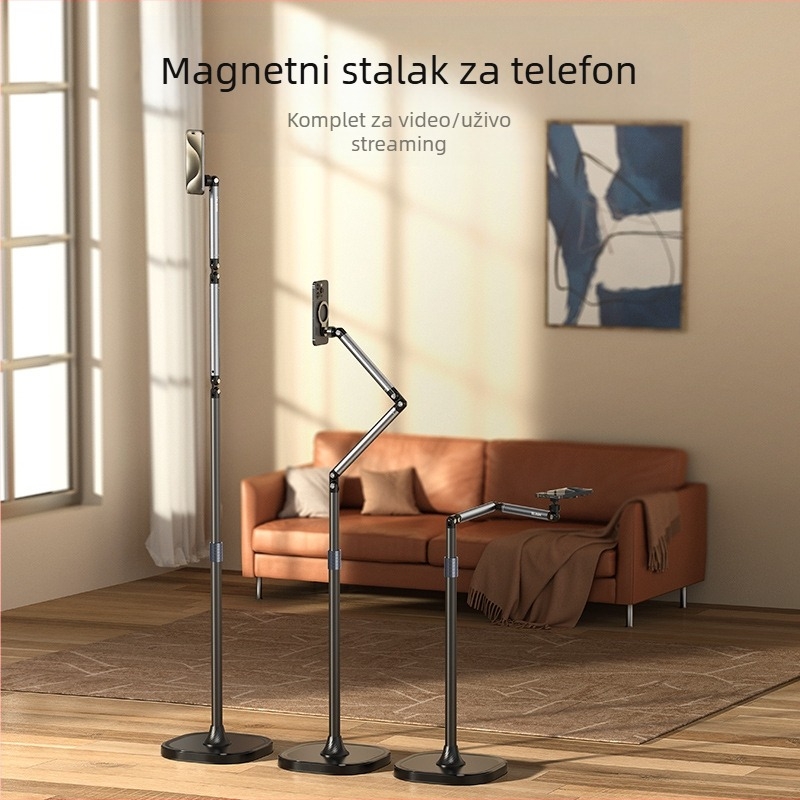 TELESIN Podna držač za telefon za live video uz MagSafe — magnetska stezaljka, aluminijska legura, univerzalni dizajn