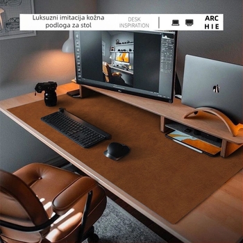 Kožna podloga za stol, pravokutna podloga za miš, vodootporna, protiv klizanja, otporna na habanje, otporna na ulja